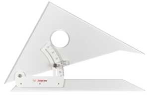 Aristo Stellwinkel 10 Zoll, Kathete 25 cm glasklar, Facette durchgehend