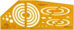 Schablone Axonograph Dimetric, orange-transparent