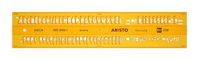 Aristo Schriftschablone gerade 5 mm ISO 3098-1/DIN 6776 H-Profil, Typ B