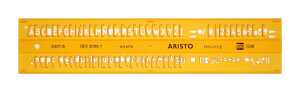 Schriftschablone gerade 5 mm, ISO3098-1/DIN 6776, H-Profil, Typ B