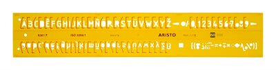 Aristo Schriftschablone gerade 7 mm ISO 3098-1/DIN 6776 H-Profil, Typ B