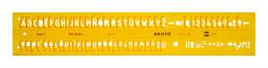 Schriftschablone gerade 7 mm, ISO3098-1/DIN 6776, H-Profil, Typ B