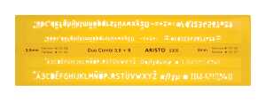Schriftschablone Duo Combi 3,5/5mm ISO3098-1/ DIN6776 für Pigmentliner