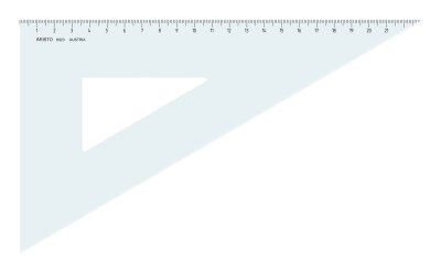 Aristo Dreieck 60 Grad ohne Facette Hypotenuse 26.2 cm, Teilung 22.6 cm