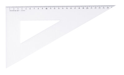 Aristo Dreieck 60 Grad ohne Facette Hypotenuse 31.1 cm, Teilung 26.9 cm