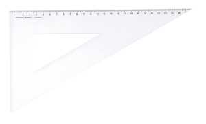 Dreieck 60°, Hyp. 31.1cm, glasklar, ohne Facette, Teilung 26.9 cm