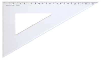 Aristo Dreieck 60 Grad mit Facette Hypotenuse 31.1 cm, Teilung 26.9 cm