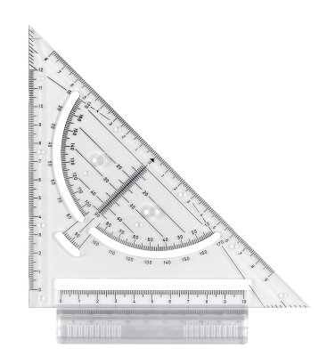 Aristo Schnellzeichendreieck Winkelteilung, für Zeichenschiene