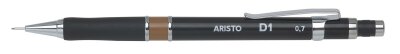 Aristo Feinminenstift D1 schwarz 0,7 mm, Gummigriffzone, Metallclip