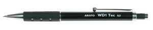 Feinminenstift WD1 Tec 0.5 schwarz, Gummigriffzone, Metallclip