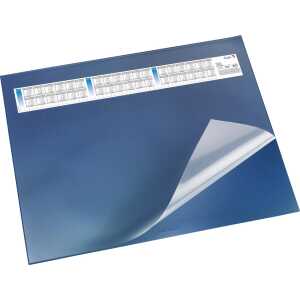 Schreibunterlage Durella DS blau 52x65cm, Vollsichtfolie u. Kalender