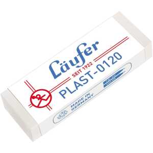 Radierer Läufer Plast 0120 65x21x12 mm, Kunststoff