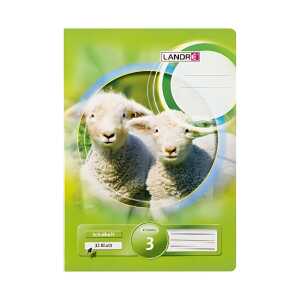 LANDRÉ Schulheft A4, 32 Blatt, 80 g/m², Lineatur 3 (liniert)