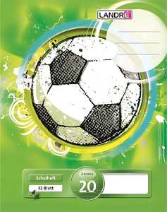 LANDRÉ Schulheft A4, 32 Blatt, 80 g/m², Lineatur 20 (blanko)