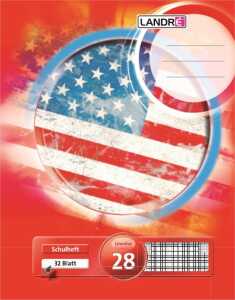 LANDRÉ Schulheft A4, 32 Blatt, 80 g/m², Lineatur 28
