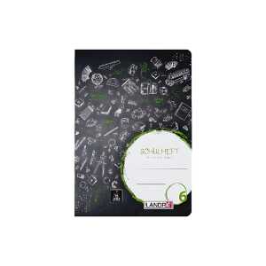 LANDRÉ Schulheft A5, 16 Blatt, 80 g/m², Lineatur 6 (blanko)