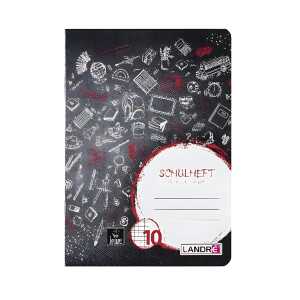 Schulheft A5, 16 Blatt, 80 g/m², Lineatur 10 (kariert mit Rand rechts)