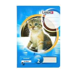 Schulheft A5, 32 Blatt, 80 g/m², Lineatur 2 für alle Ausgangsschriften