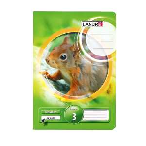LANDRÉ Schulheft A5, 32 Blatt, 80 g/m², Lineatur 3 (liniert)