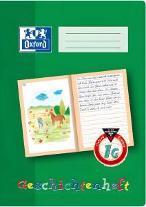 OXFORD Schule Geschichtenheft A4, 16 Blatt, Lineatur 1G, Optik Paper®