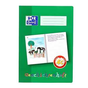 OXFORD Schule Geschichtenheft A4, 16 Blatt, Lineatur 4G, Optik Paper®