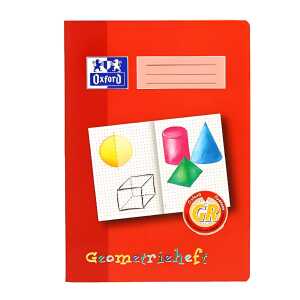 OXFORD Schule Geometrieheft A4, 16 Blatt, Lineatur GR, Optik Paper®