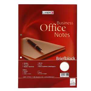 LANDRE Briefblock Office A4, 50 Blatt, 70 g/m², 2fach gelocht, kariert