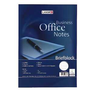 LANDRE Briefblock Office A4, 50 Blatt, 70 g/m², Lineatur 21 (liniert)