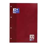 Schulblock A4, kopfgeleimt, 50 Blatt, Lineatur 22 4fach...