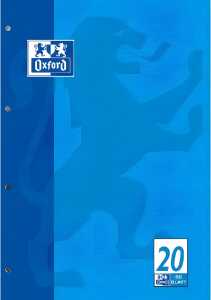 Schulblock A4, kopfgeleimt, 50 Blatt, Lineatur 20 4fach gelocht