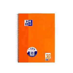 OXFORD Schule Collegeblock A4+ 80 Blatt, blanko, 4fach gelocht