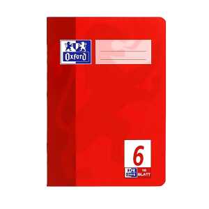 OXFORD Schule Schulheft A5, 16 Blatt, Lineatur 6 (blanko), Optik Paper