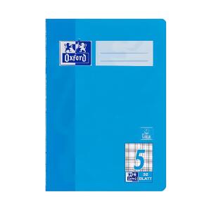 OXFORD Schule Schulheft A5, 32 Blatt, Lineatur 5,(kariert 5 mm)