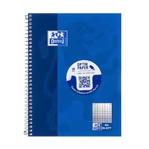 Collegeblock A5+, 80 Blatt, kariert mit Rand links, 6fach gelocht