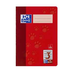 OXFORD Schule Schulheft A5, 16 Blatt, Lineatur 3, Optik Paper®