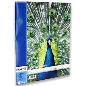 Zeichenblock perforiert, A3, 20 Blatt, 100 g/m², 4 Tier-Motive sort