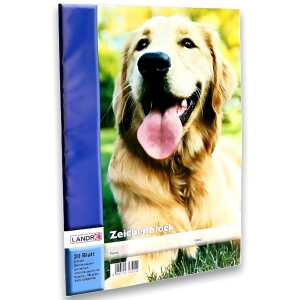 Zeichenblock perforiert, A4, 20 Blatt, 100 g/m², 4 Tier-Motive sort