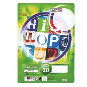 Ringbucheinlagen A4, 50 Blatt, 70 g/m², 4fach gelocht, Lineatur 20