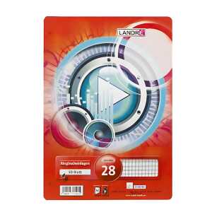 Ringbucheinlagen A4, 50 Blatt, 70 g/m², 4fach gelocht, Lineatur 28