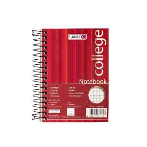 LANDRE Notebook College A6, 160 Blatt, 70 g/m², Lineatur 22 (kariert)