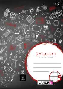 LANDRÉ Schulheft A5, 32 Blatt, 80 g/m², Lineatur 5 (kariert)