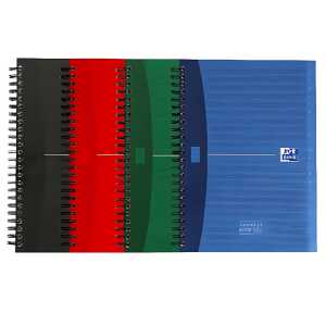 Adressbuch A5, mit Doppelspirale, Sonderlineatur, 80 Blatt,5er-Packung