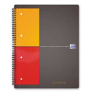 Notebook A4+, kariert 5 mm, 80 Blatt, 4fach gelocht, 5er-Packung
