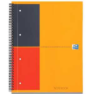 Notebook A4+, liniert 6 mm, 80 Blatt, 4fach gelocht, 5er-Packung