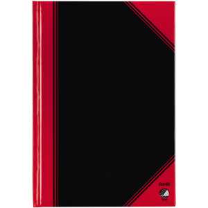 Bantex China-Kladde schwarz/rot, A5, 96 Blatt, 70 g/m², kariert