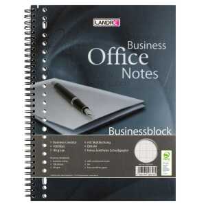Collegeblock "Business" A4 Abriss, 100 Blatt, 80 g/m²,kariert 10 mm,
