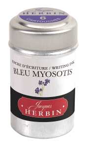 Herbin Dose mit 6 Patronen - Blau Vergissm