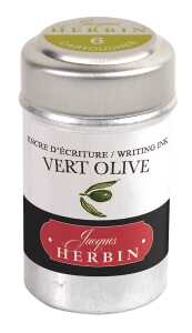 Herbin Dose mit 6 Patronen - Olivgrün