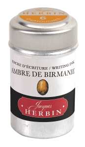 Herbin Dose mit 6 Patronen - Bernstein