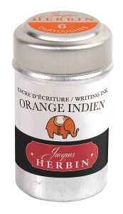 Herbin Dose mit 6 Patronen - Indisch Orange